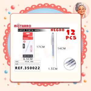 la-icha-01630 Lapiz Gel Negro Motarro Ref. 350022