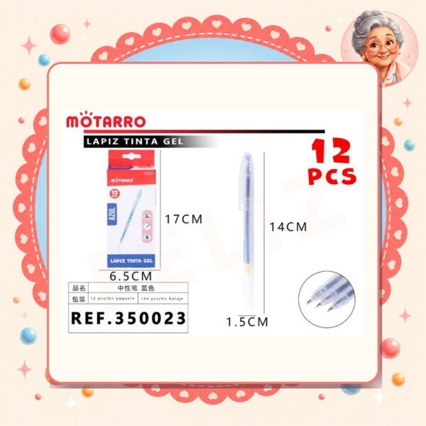 la-icha-01631 Lapiz Gel Azul Motarro Ref. 350023