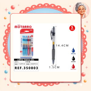 la-icha-01644 3+1+1pcs Boligrafos Gel Motarro Ref. 350803