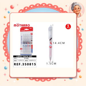 la-icha-01654 3+1+1pcs Boligrafos Gel Motarro Ref. 350815