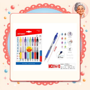 la-icha-01662 0.7mm Lapiz Gel 8colores Motarro Ref. MC014-10