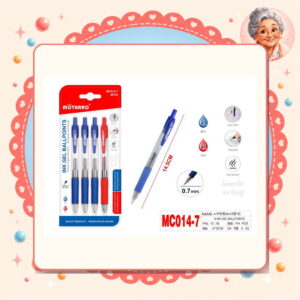 la-icha-01665 0.7mm Lapiz Gel Azul/rojo Motarro Ref. MC014-7