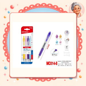 la-icha-01666 0.7mm Lapiz Gel 4colores Motarro Ref. MC014-8