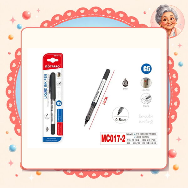 Gel Tinta Liquida Negro Motarro Ref. MC017-2