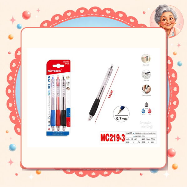 la-icha-01691 Boligrafos Gel Motarro Ref. MC219-3
