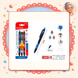 la-icha-01699 Boligrafo Liso Azul/negro/rojo Motarro Ref. MC020-10