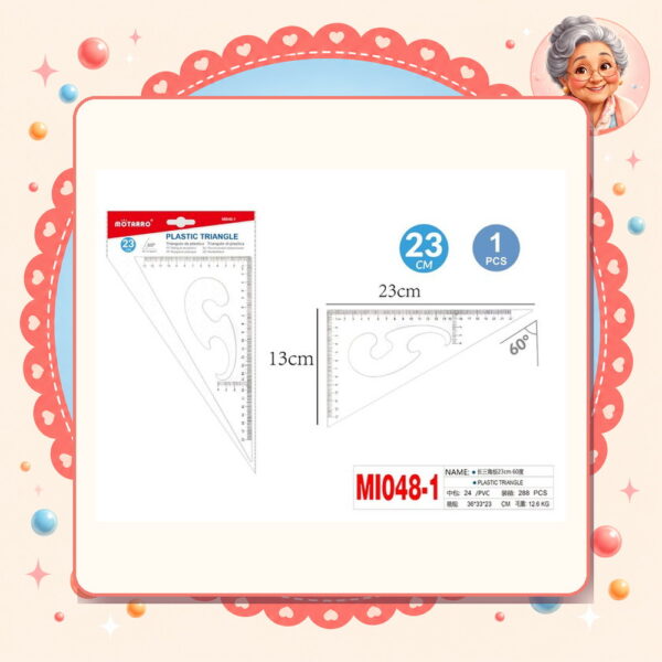 la-icha-01982 X 13cm Reglas Triangular Motarro Ref. MI048-1