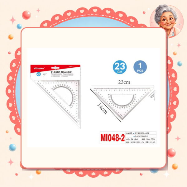 la-icha-01983 X 14cm Reglas Triangular Motarro Ref. MI048-2