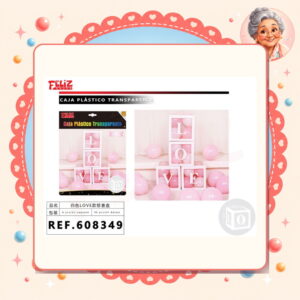 la-icha-03078 Transparente Love Blanco Feliz Ref. 608349