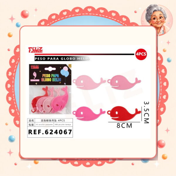 la-icha-03080 Globo Helio Ballena Feliz Ref. 624067