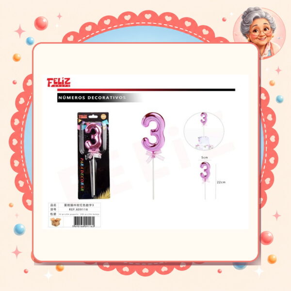 la-icha-03164 De Rojo Rosa 3 Feliz Ref. 609116