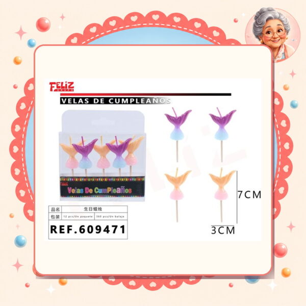 Cumpleanos Gradiente de Color 5pcs Feliz Ref. 609471