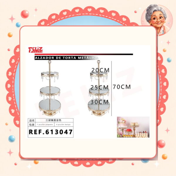 la-icha-03263 Torta Metalico Feliz Ref. 613047