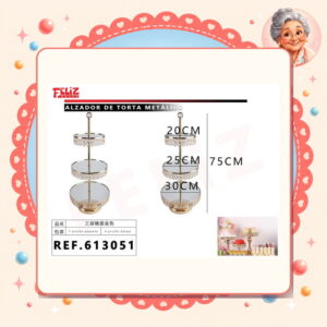la-icha-03266 Torta Metalico Feliz Ref. 613051