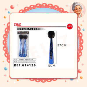X 6cm 2pcs Bubuzelas Cumpleanos Azul Feliz Ref. 614126