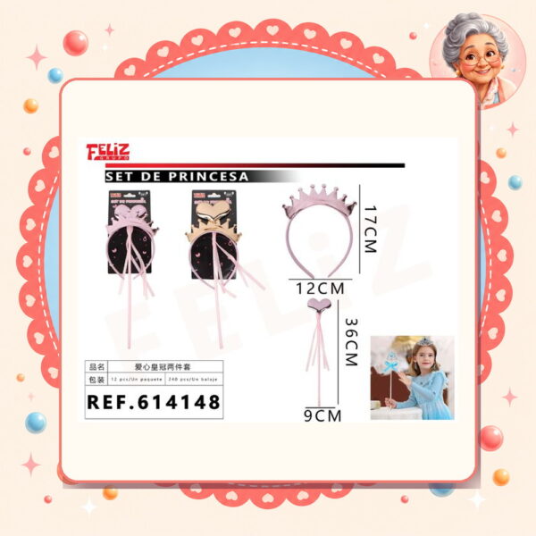 X 12cm Set de Hada Cintillo+varita Feliz Ref. 614148