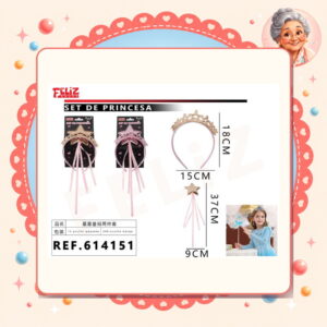 X 15cm Set de Hada Cintillo+varita Feliz Ref. 614151