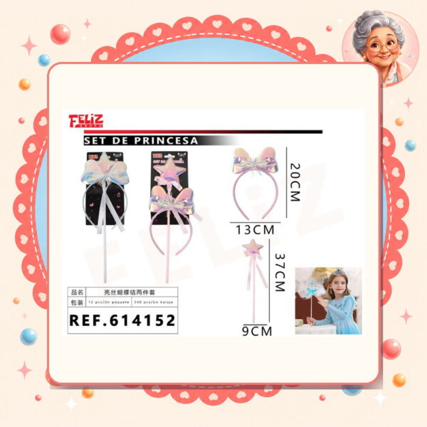 X 13cm Set de Hada Cintillo+varita Feliz Ref. 614152