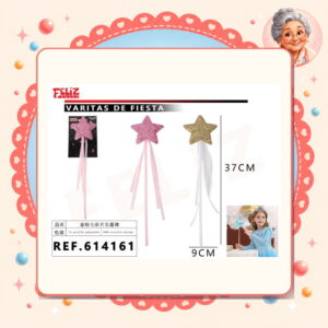 X 9cm Varita de Hada Estrella Feliz Ref. 614161