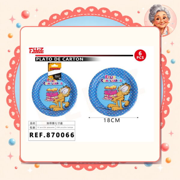 De Carton/garfield 6pcs Feliz Ref. 870066