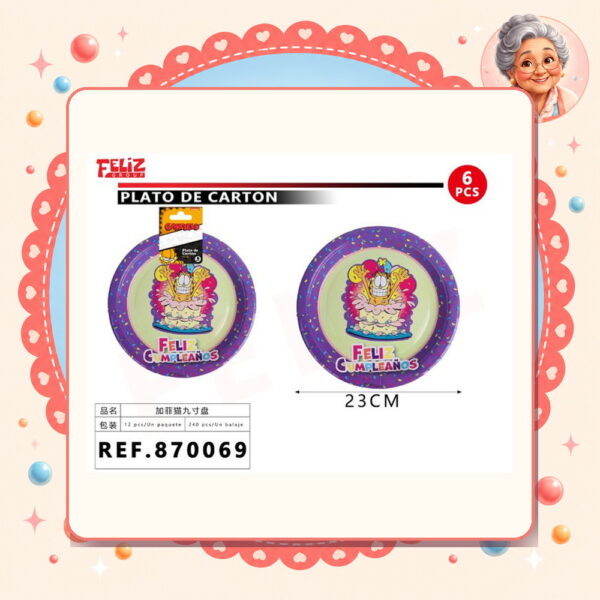 De Carton/garfield 6pcs Feliz Ref. 870069