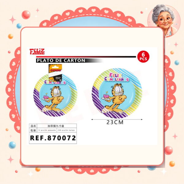 De Carton/garfield 6pcs Feliz Ref. 870072