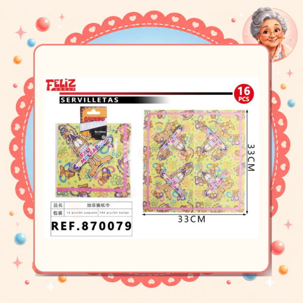 Servilletas Carfield Feliz Ref. 870079