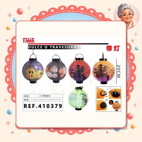 la-icha-03690 Papel con Luz Halloween Feliz Ref. 410379