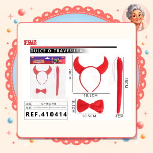 la-icha-03717 Diablita para Halloween 3pcs Feliz Ref. 410414