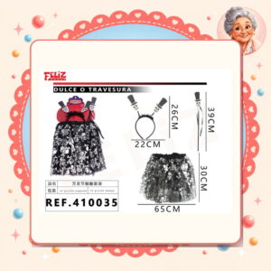 la-icha-03721 Tutu Hueso de Cabeza para Halloween Feliz Ref. 410035