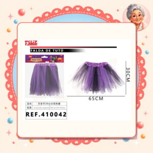 la-icha-03728 X 65cm Violeta/falda Tutu de Halloween Feliz Ref. 410042