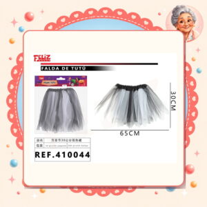 la-icha-03730 X 65cm Blanco/falda Tutu de Halloween Feliz Ref. 410044