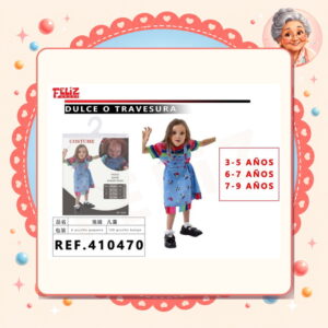 la-icha-03742 Chucky Mujer Talla Ninos Feliz Ref. 410470