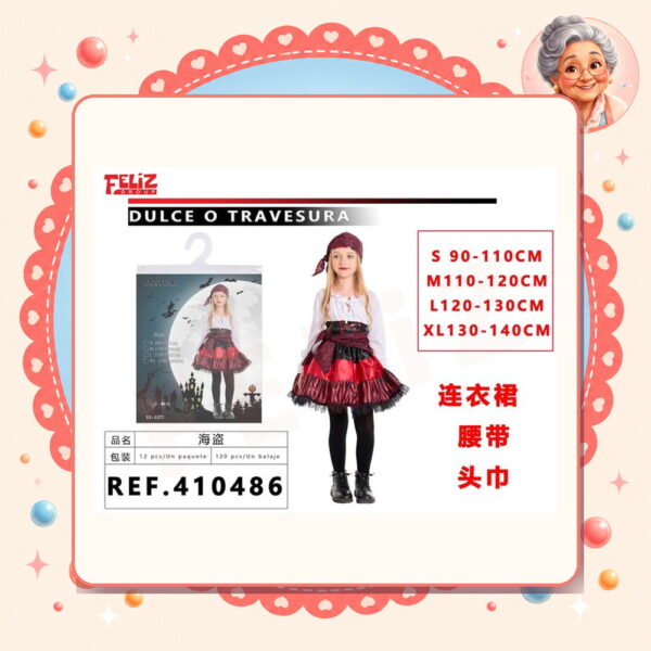 Pirata Mujer Talla Ninos Feliz Ref. 410486