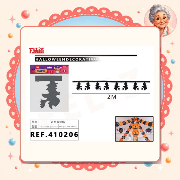 Forma Bruja Halloween Feliz Ref. 410206