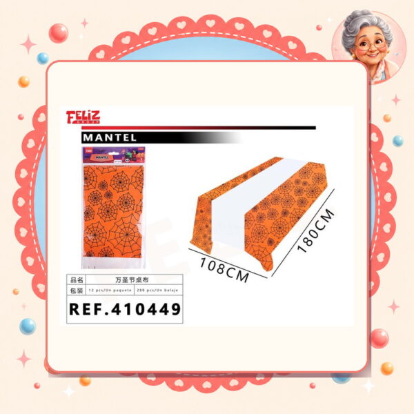 X 180cm Mantel de Halloween Feliz Ref. 410449