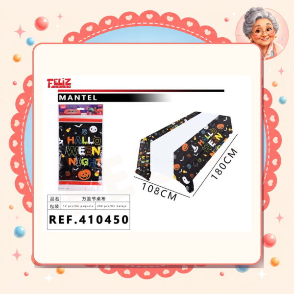 X 180cm Mantel de Halloween Feliz Ref. 410450