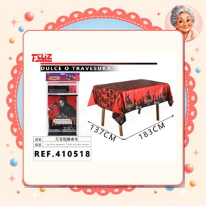la-icha-03846 X 183cm Mantel Metalico Halloween Feliz Ref. 410518