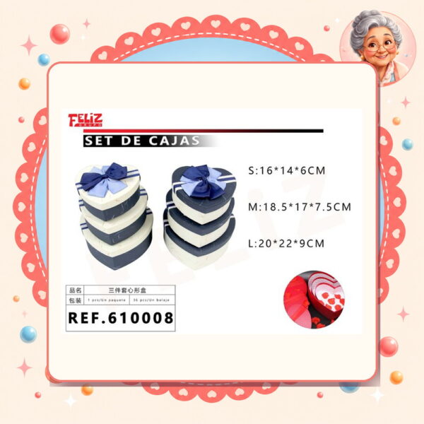 Cajas Corazon Azul Feliz Ref. 610008