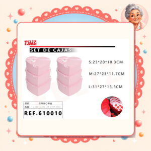 la-icha-03907 Cajas Corazon Rosa Feliz Ref. 610010