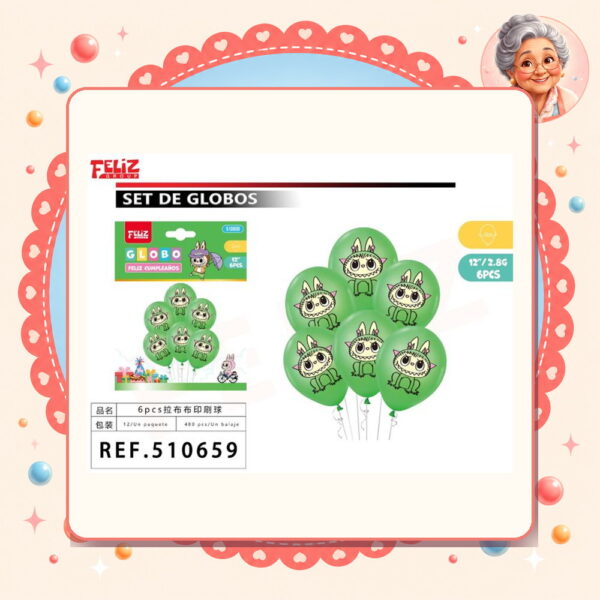 Globos Latex Labubu Feliz Ref. 510659