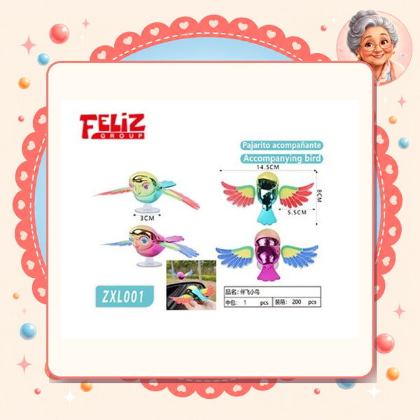 X 8cm Pajarito Volador Acompanante Feliz Ref. ZXL001