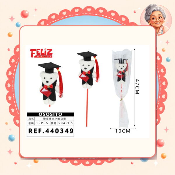 Osito Envuelto en Papel Graduacion Feliz Ref. 440349