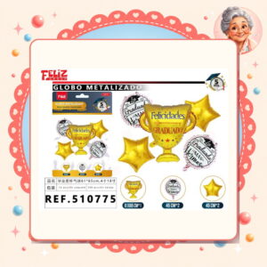 la-icha-03963 De Globos Metal Graduada Champion Feliz Ref. 510775