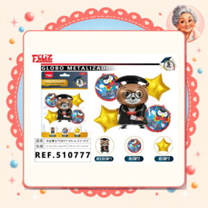 la-icha-03965 De Globos Metal Graduado Oso Feliz Ref. 510777