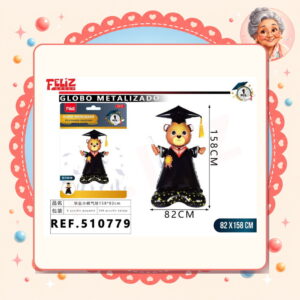 la-icha-03967 X 158cm Globo Metal Graduado Oso Feliz Ref. 510779