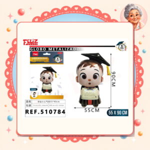 la-icha-03971 X 90cm Globo Metal Graduado Nino Feliz Ref. 510784