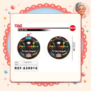la-icha-03980 Platos Cumpelanos Feliz Ref. 630016