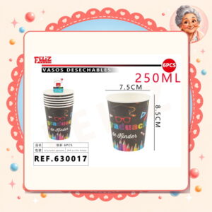 la-icha-03981 Vasos Feliz Ref. 630017