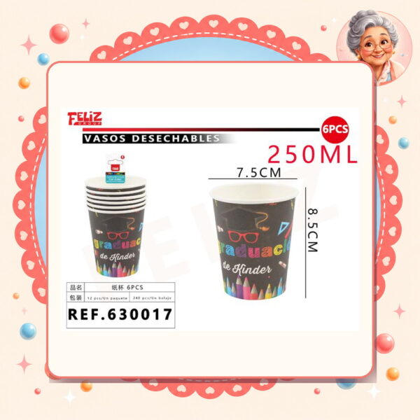 la-icha-03981 Vasos Feliz Ref. 630017